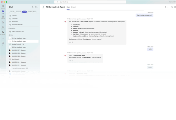 HAi User Assistant in Microsoft Teams