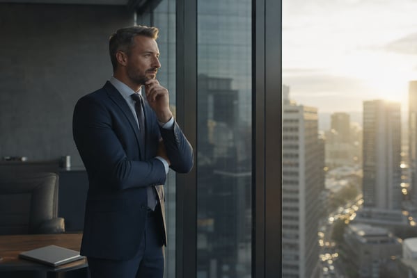 Business Person Pondering Decision