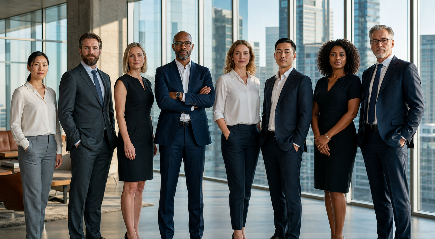 Department Leaders in Modern Office Row