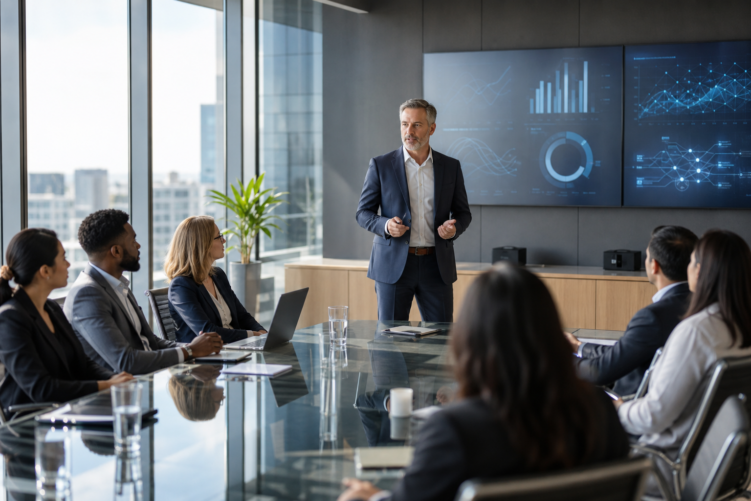 IT Leader in Board Room Meeting