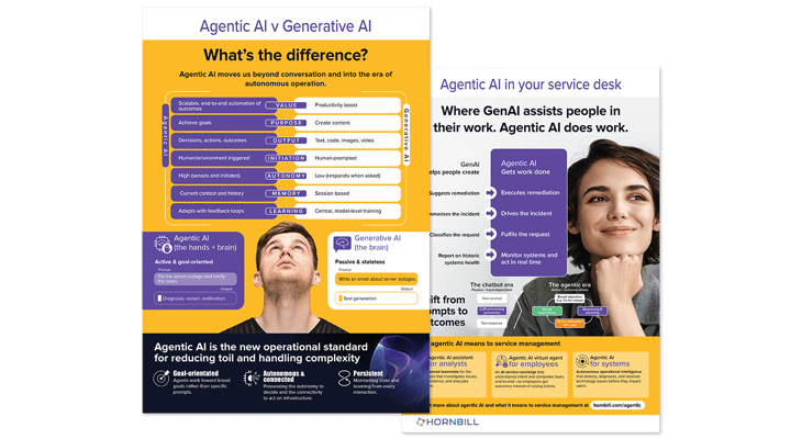 View the Agentic AI vs Generative AI infographic 