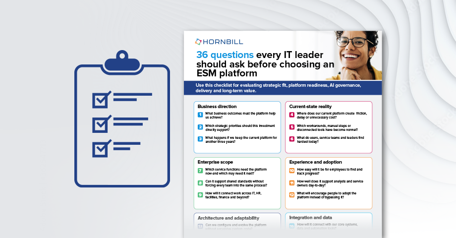 36 questions every IT leader should ask before choosing an ESM platform