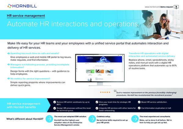 HR service management