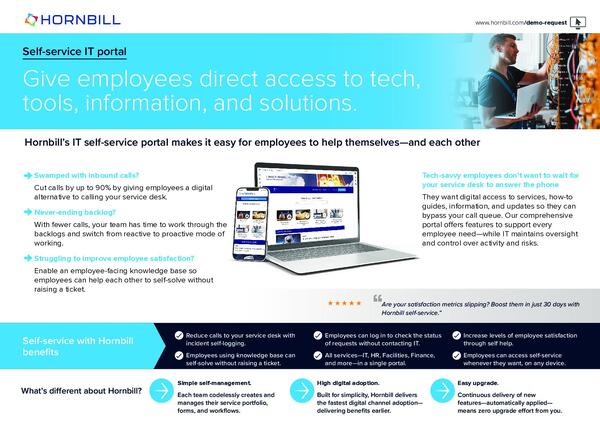 Self-service IT portal
