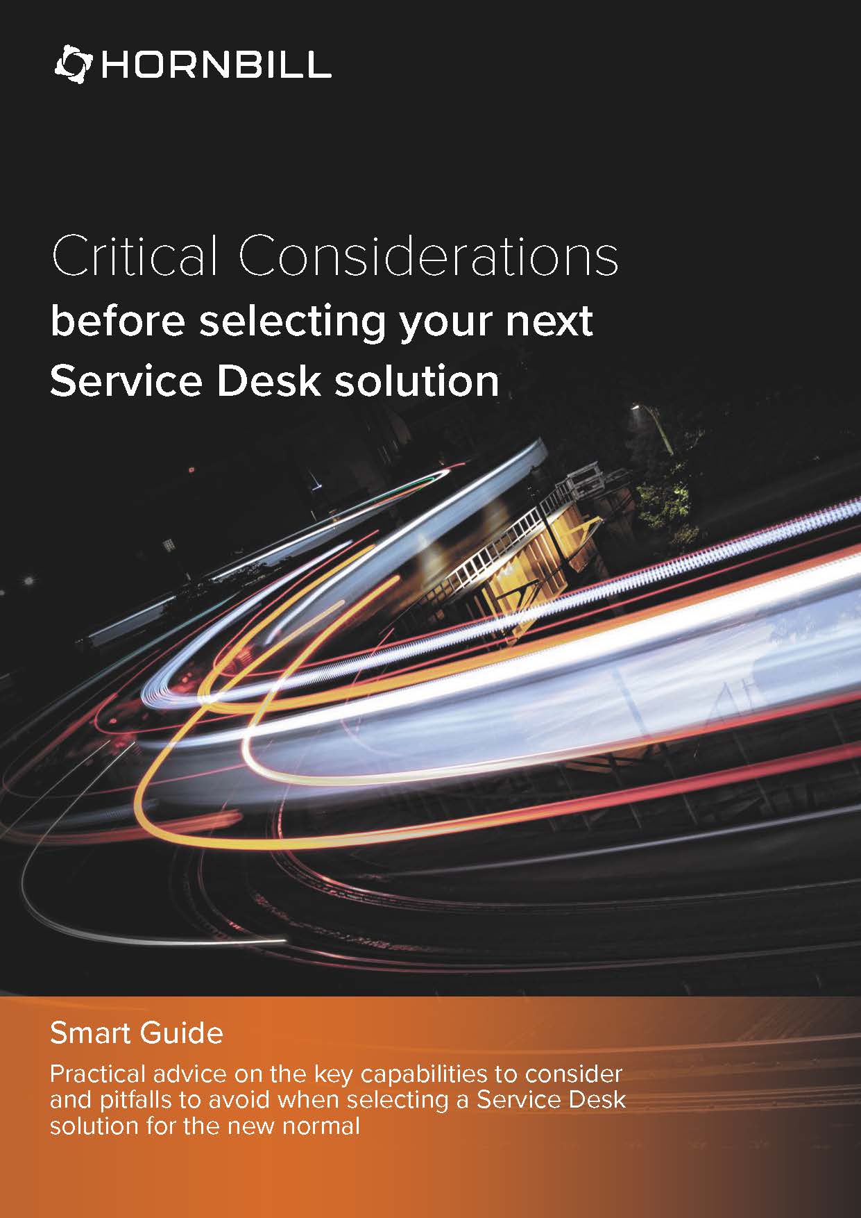 Critical Considerations before selecting your next Service Desk solution 